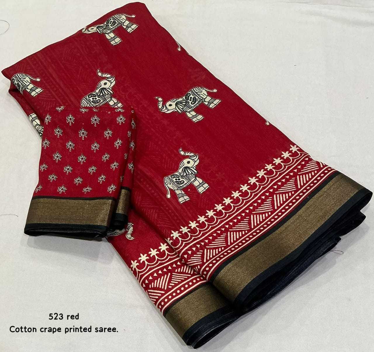 YNF Wholesale Soft Cotton Printed Sarees  | Surat Manufacturer