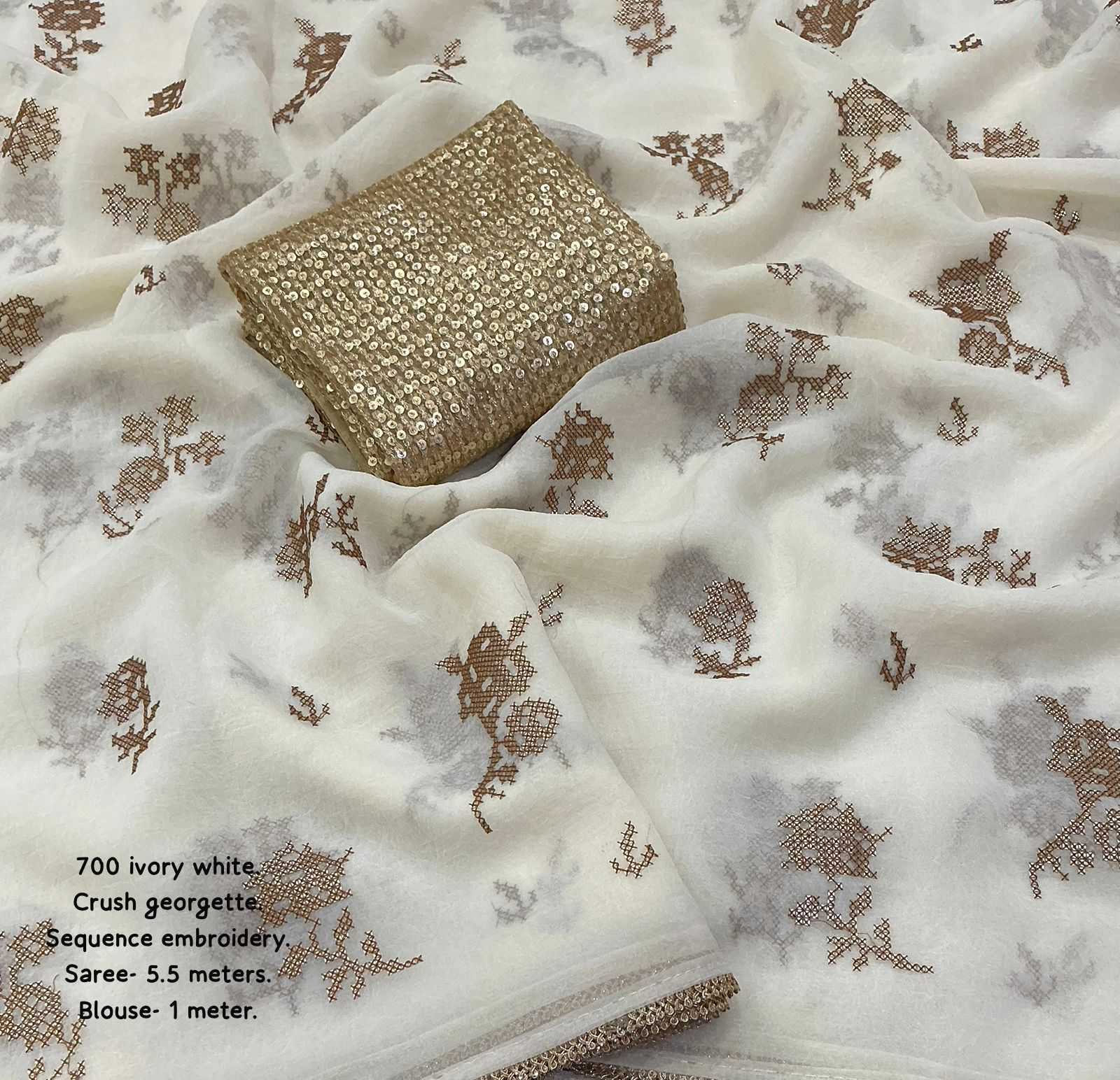 YNF Wholesale Premium Georgette Fancy Sarees  | Surat Manufacturer