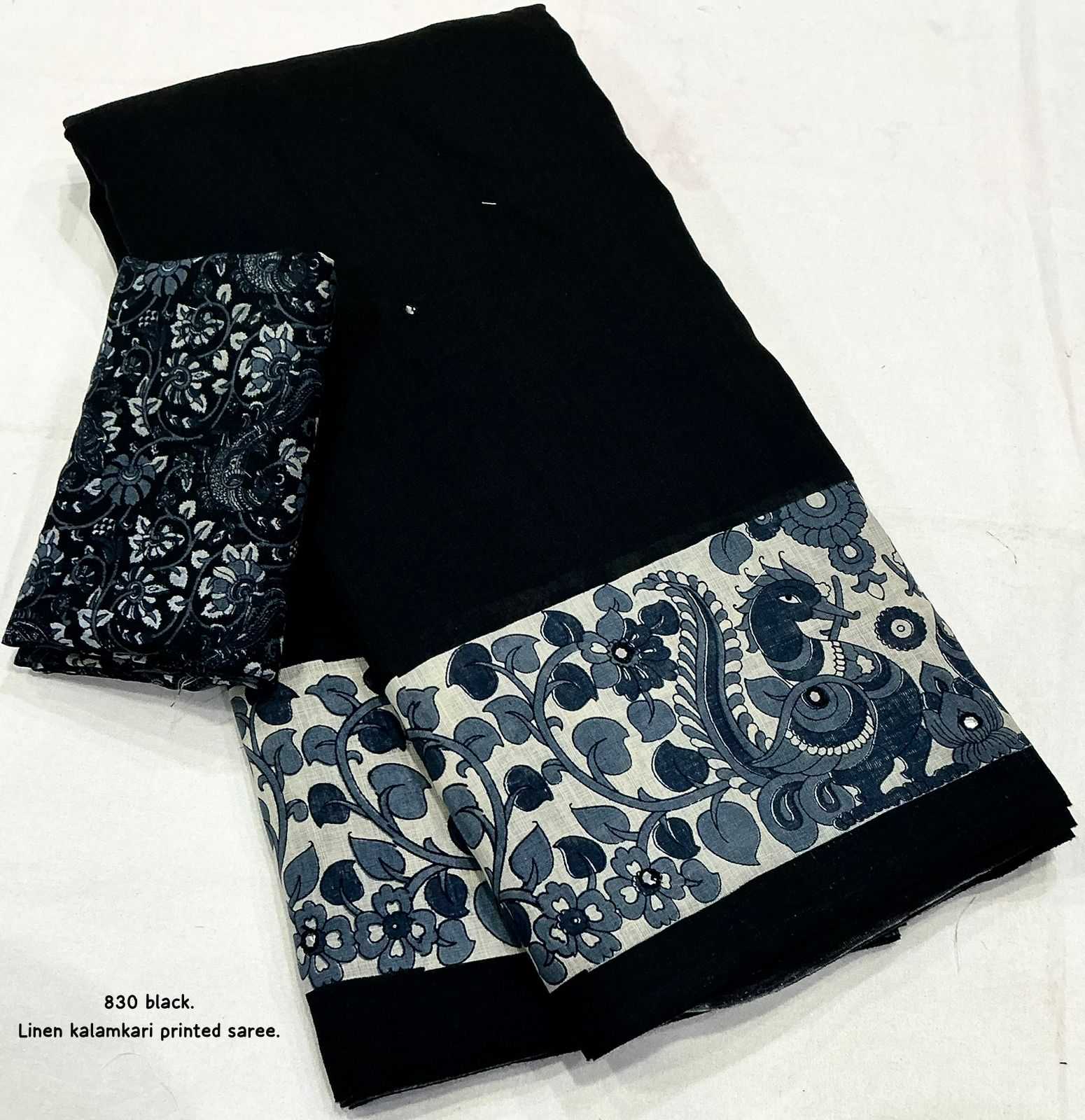 YNF Wholesale Linen Kalamkari Sarees  | Surat Manufacturer