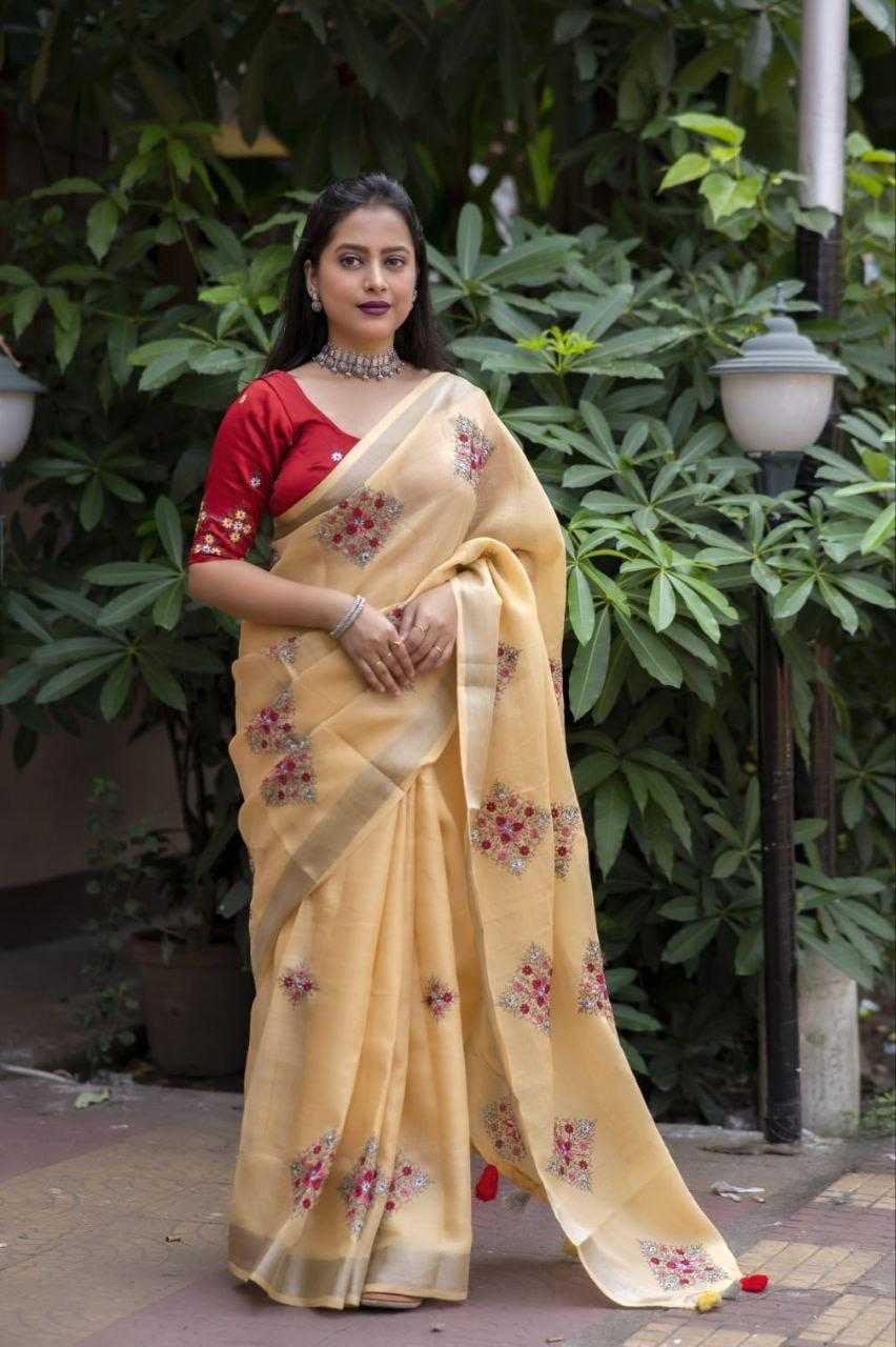 YNF Wholesale Cotton Embroidered Sarees  | Surat Manufacturer