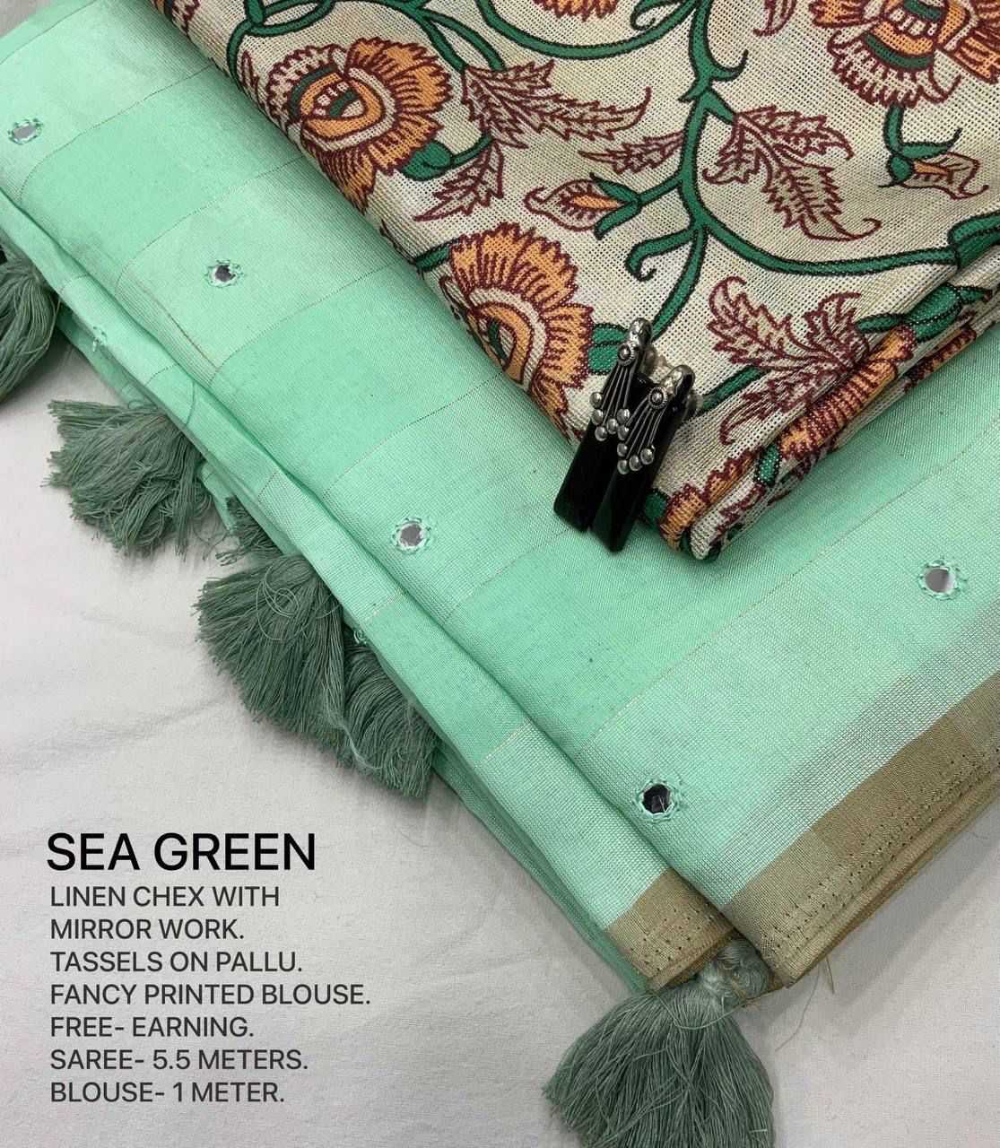 YNF Wholesale Linen Printed Sarees  | Surat Manufacturer