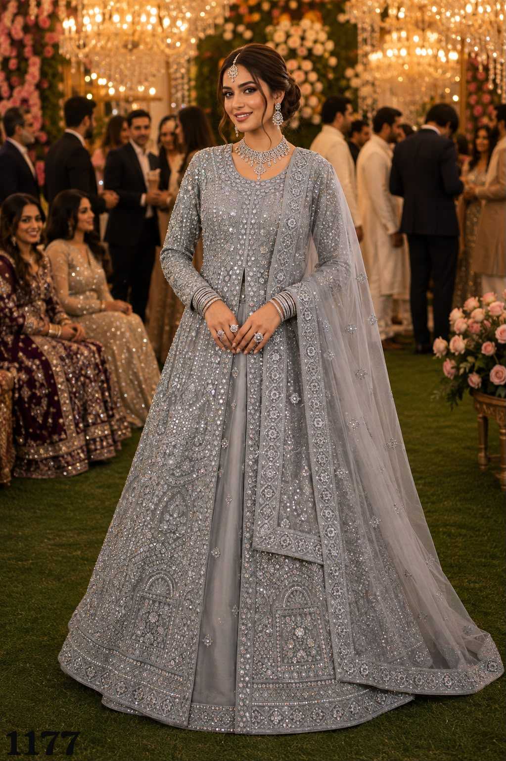 YNF Wholesale Net Embroidered Lehenga  | Surat Manufacturer