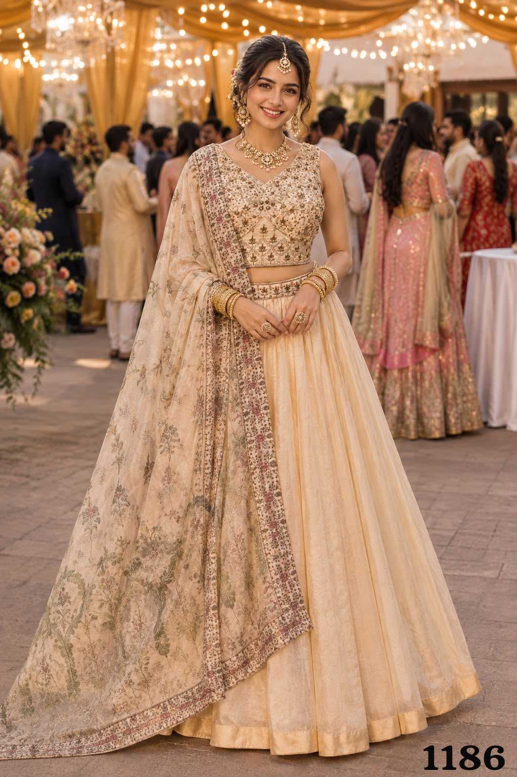 YNF Wholesale Tissue Designer Lehenga  | Surat Manufacturer