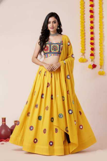 YNF Wholesale Heavy Rayon Embroidered Lehenga  | Surat Manufacturer