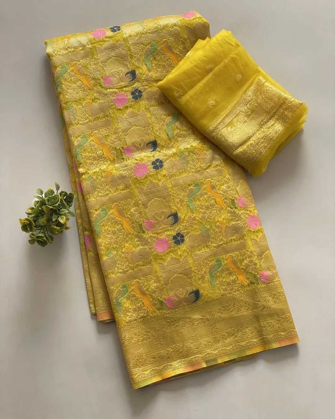 YNF Wholesale Organza Silk Soft Silk Sarees KESH484 Aarohi | Surat Manufacturer