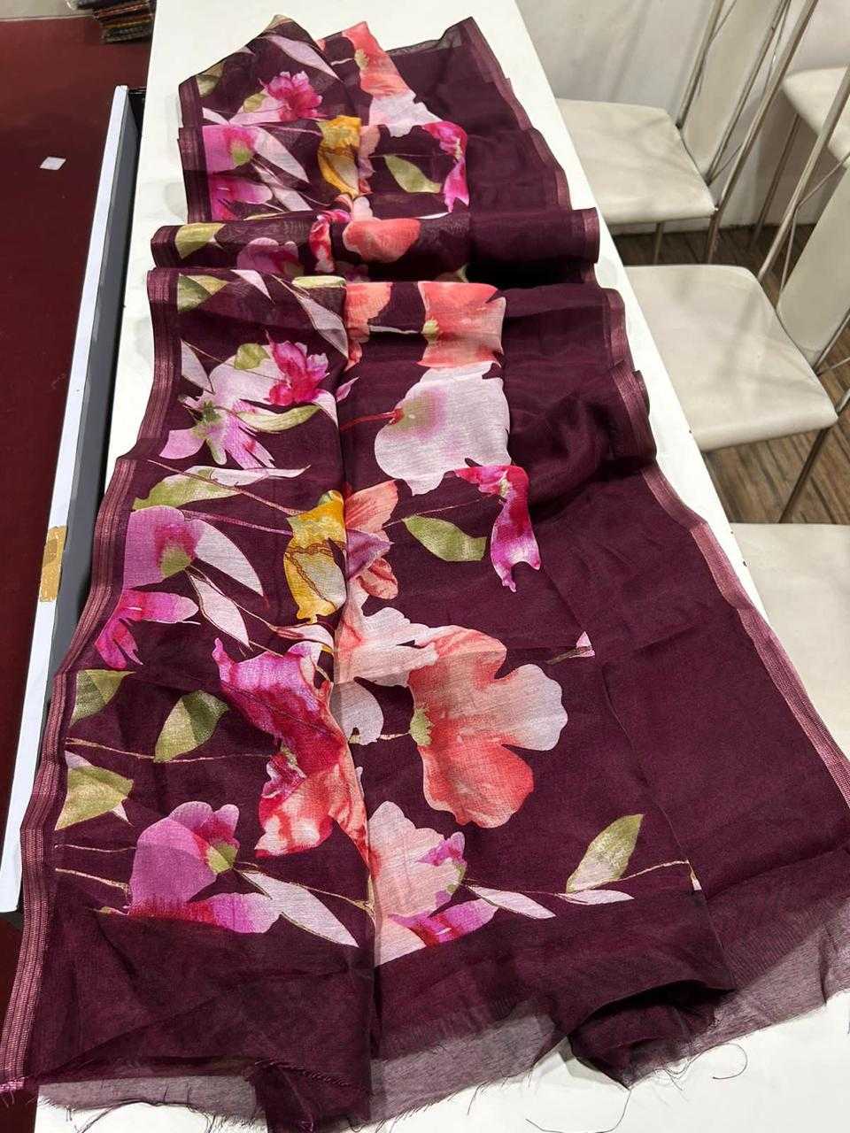YNF Wholesale Linen Designer Sarees  | Surat Manufacturer