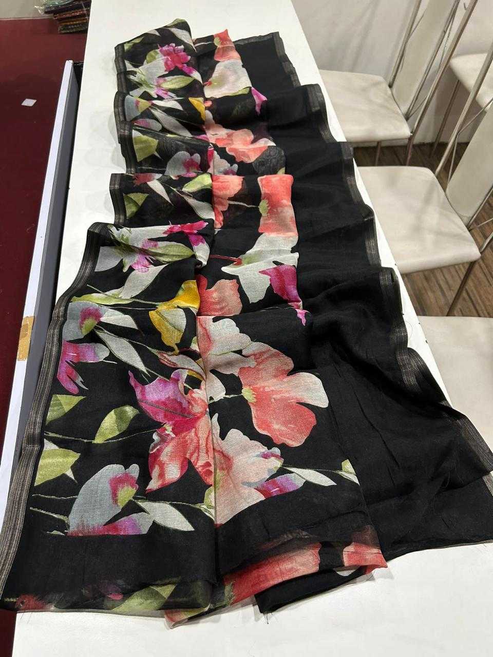 YNF Wholesale Linen Designer Sarees  | Surat Manufacturer