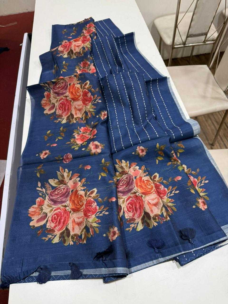 YNF Wholesale Tussar Silk Printed Sarees  | Surat Manufacturer