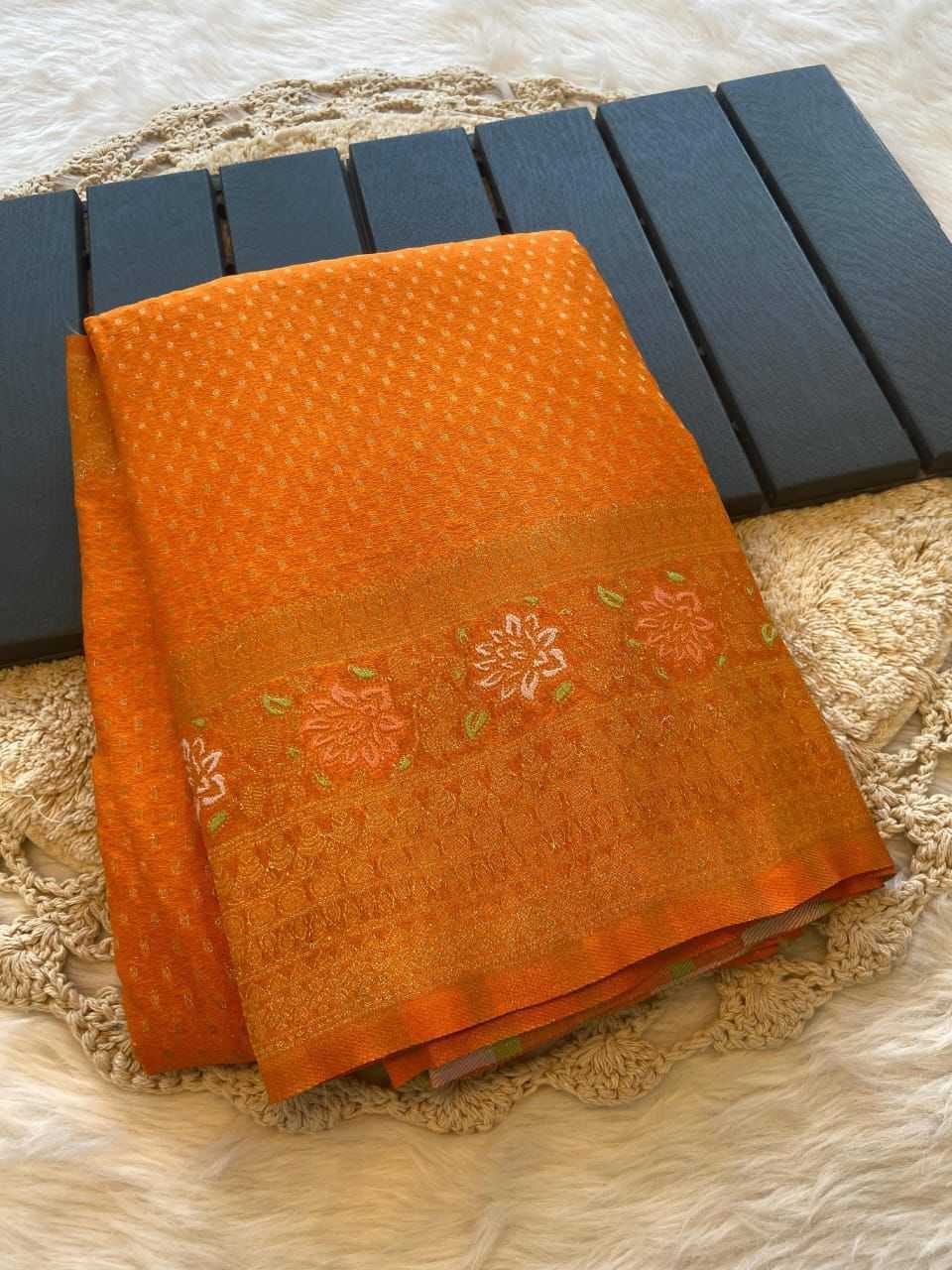 YNF Wholesale Crepe Butta Sarees  | Surat Manufacturer