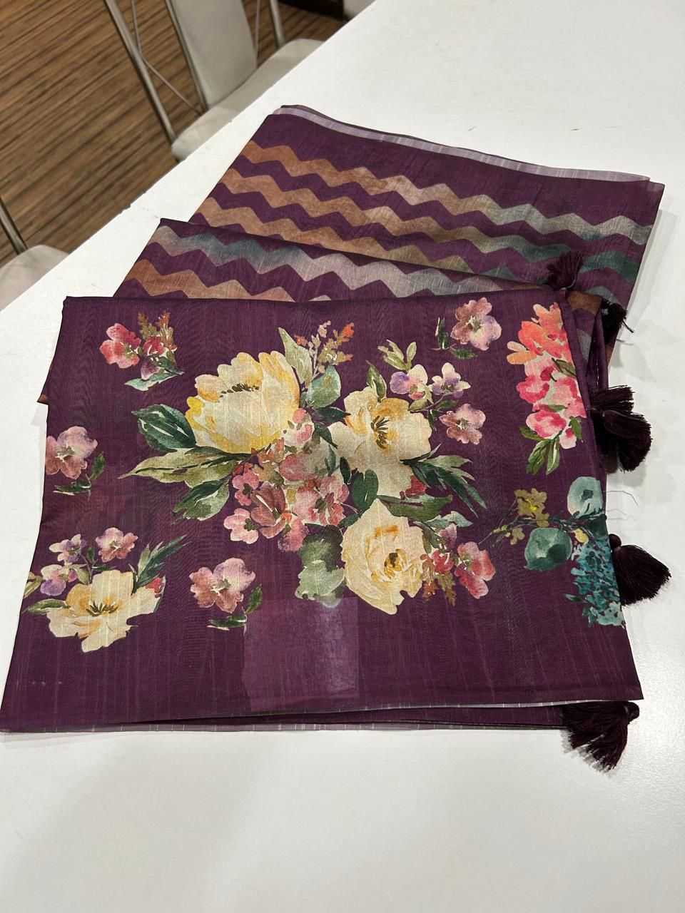 YNF Wholesale Tussar Silk Printed Sarees  | Surat Manufacturer