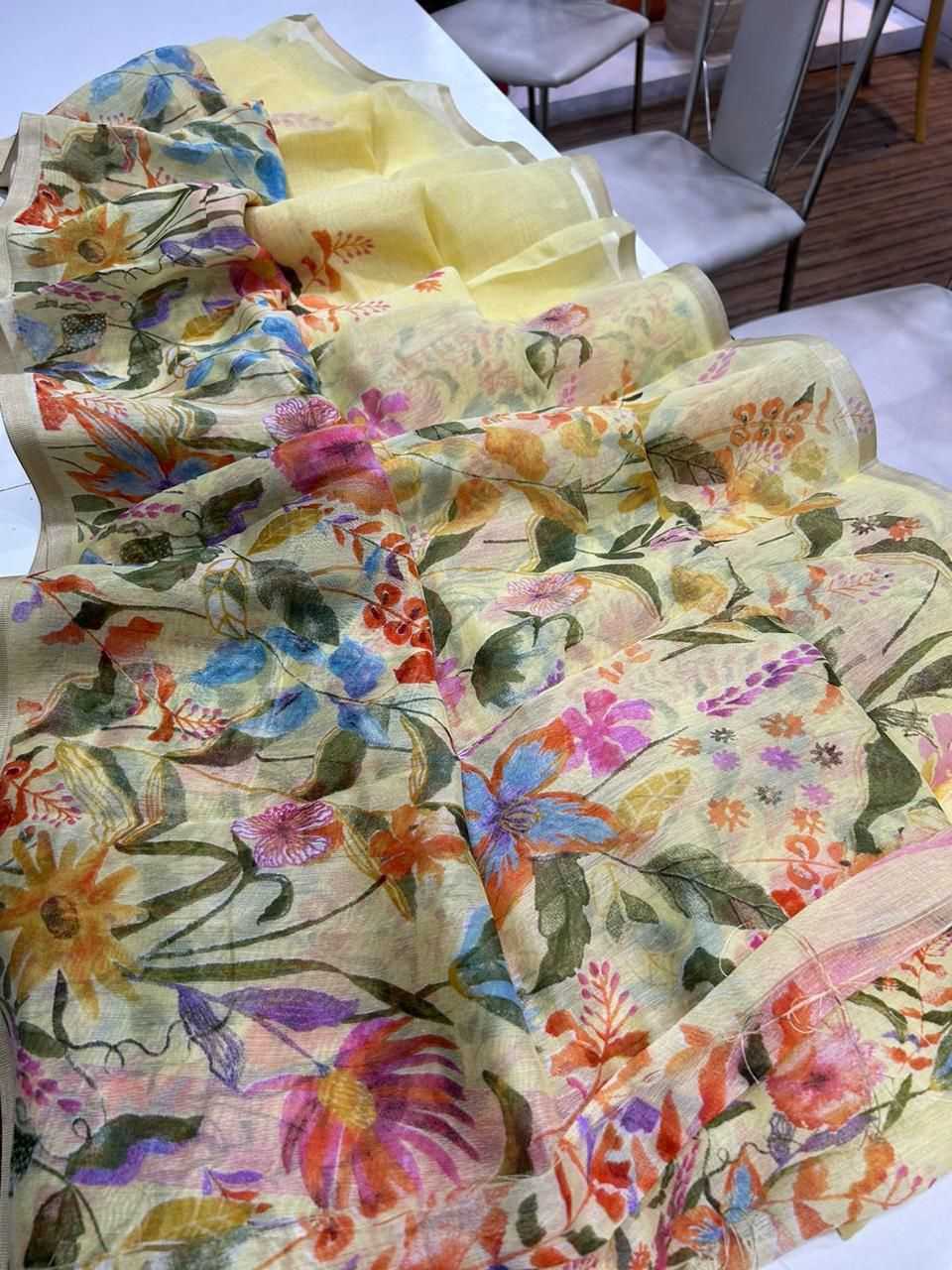 YNF Wholesale Linen Fancy Sarees KESH484 Rabina | Surat Manufacturer