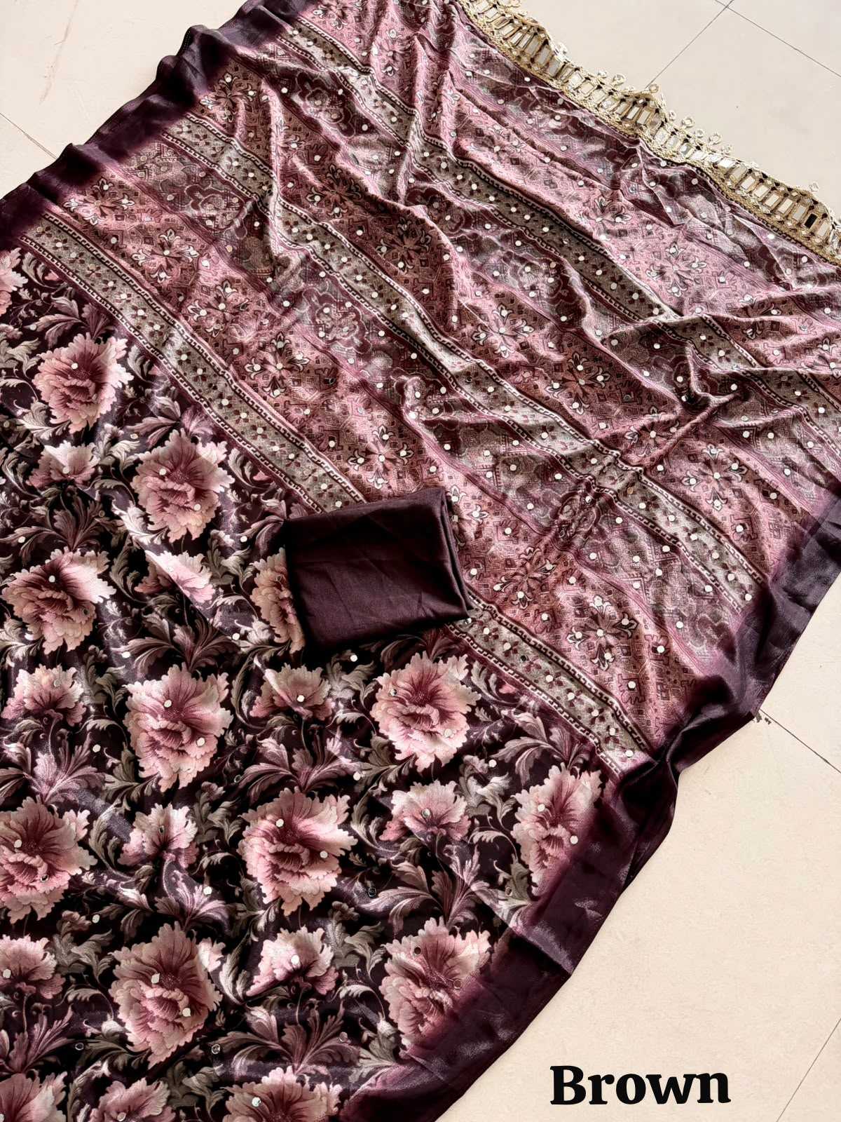 YNF Wholesale Satin Mirror Work Saree KESH485 CHING | Surat Manufacturer