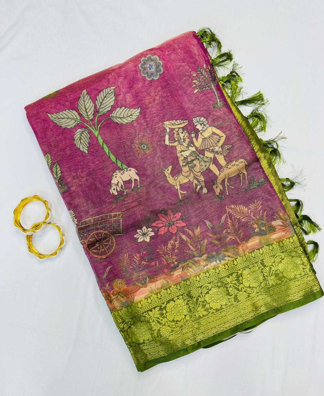 YNF Wholesale Tissue Silk Printed Sarees  | Surat Manufacturer