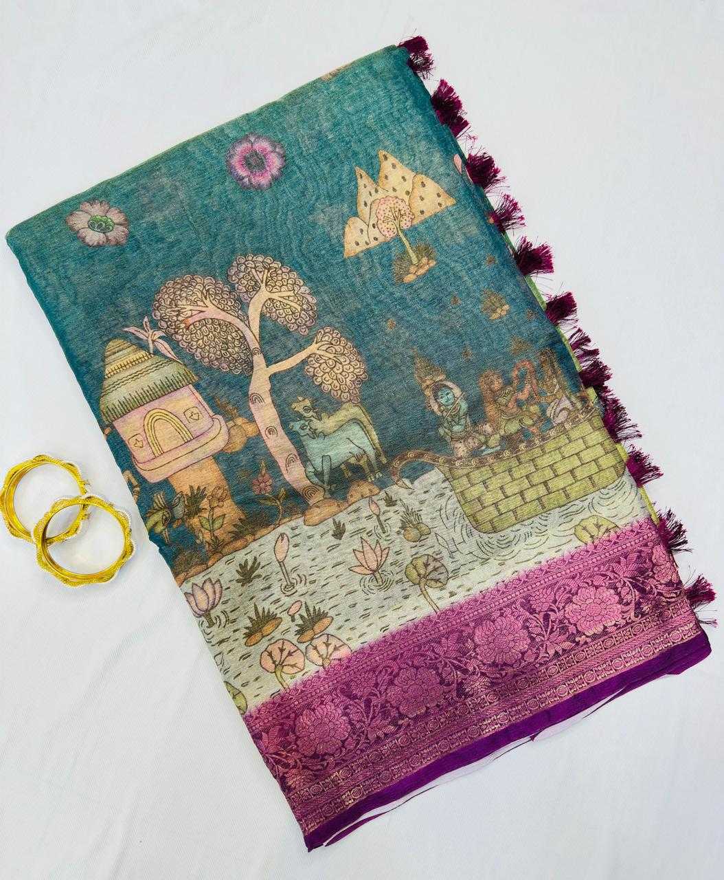 YNF Wholesale Tissue Silk Printed Sarees  | Surat Manufacturer