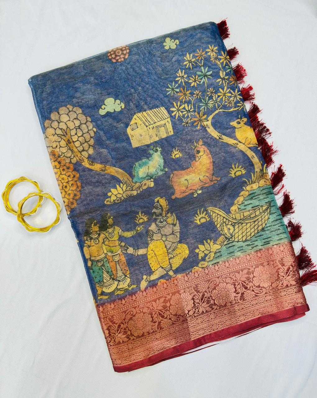 YNF Wholesale Tissue Silk Printed Sarees  | Surat Manufacturer