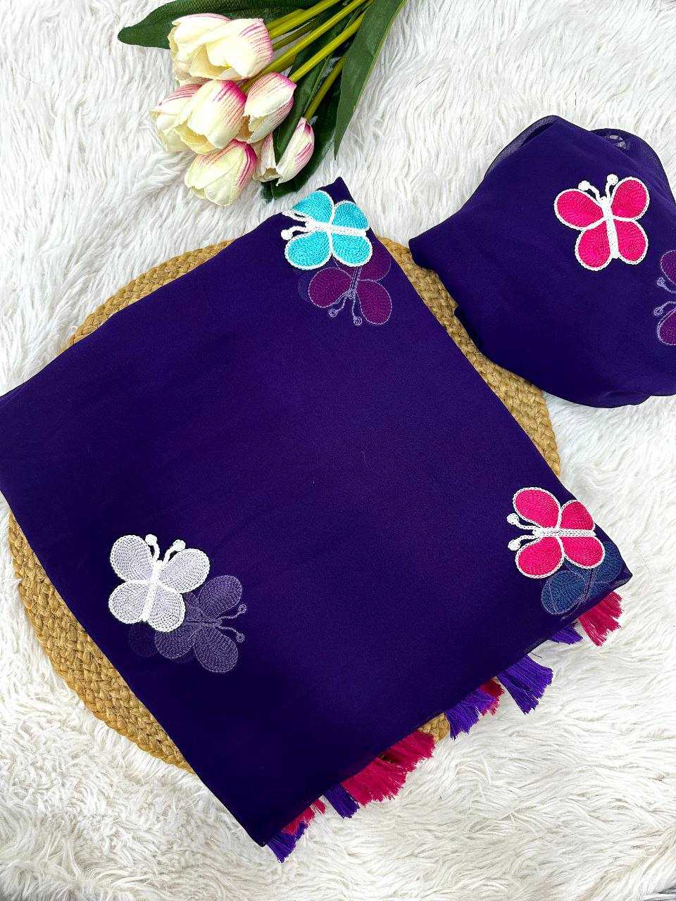 YNF Wholesale Georgette Party Wear Sarees  | Surat Manufacturer