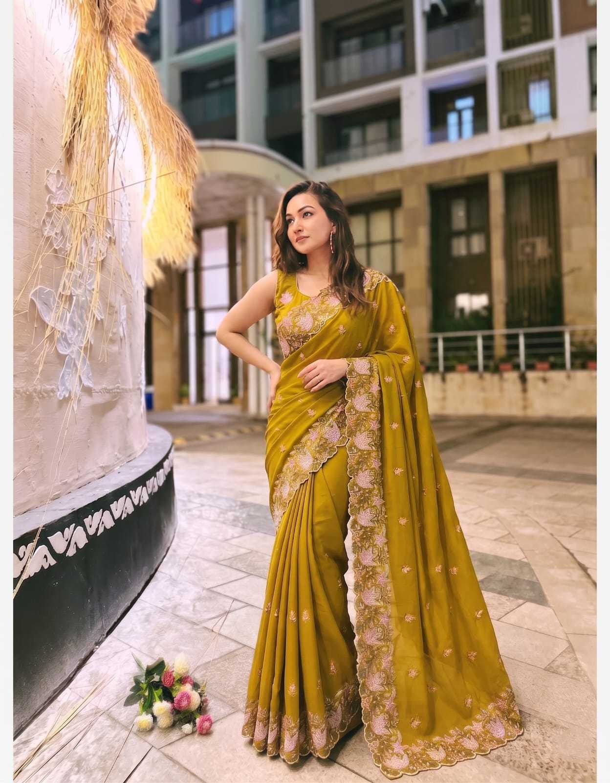 YNF Wholesale Georgette Party Wear Sarees  | Surat Manufacturer