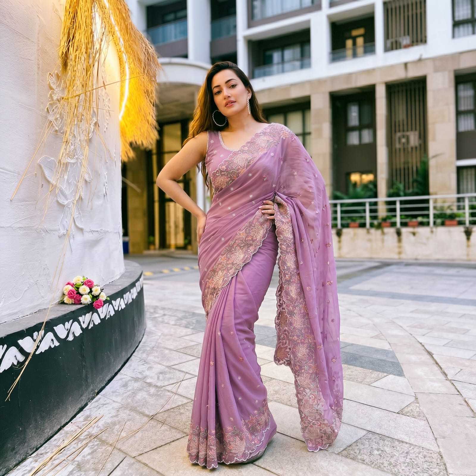YNF Wholesale Georgette Party Wear Sarees  | Surat Manufacturer