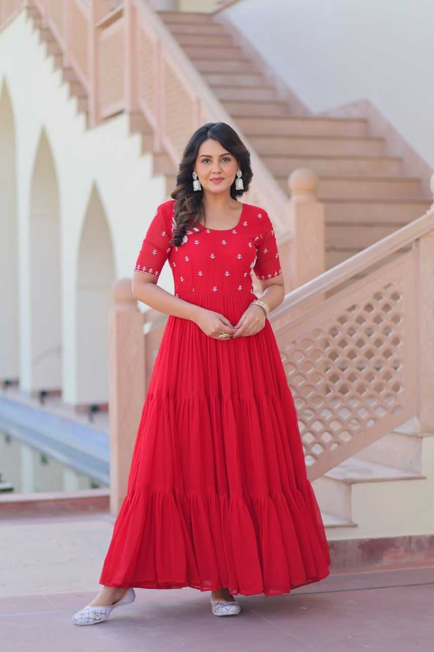 YNF Wholesale Faux Blooming Embroidery Gowns KESH489 1173 | Surat Manufacturer