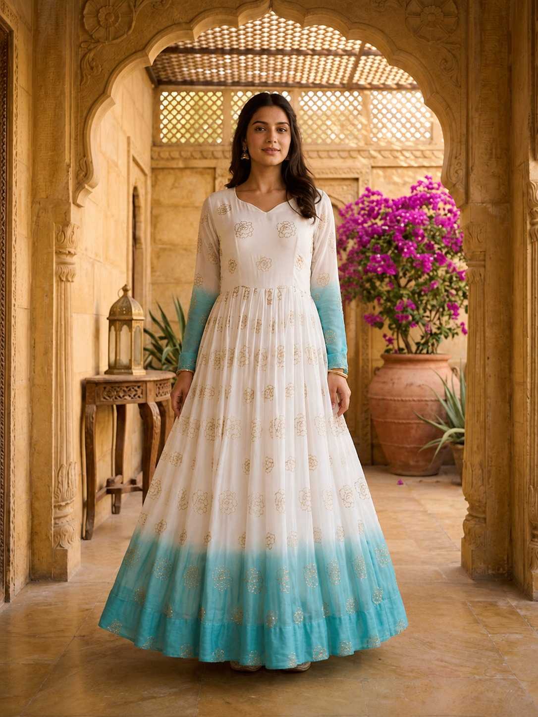 YNF Wholesale Crunchi Fancy Gowns  | Surat Manufacturer