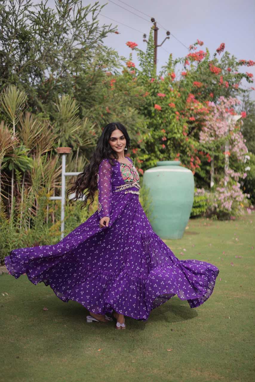 YNF Wholesale Georgette Printed Gowns KESH489 1268 | Surat Manufacturer
