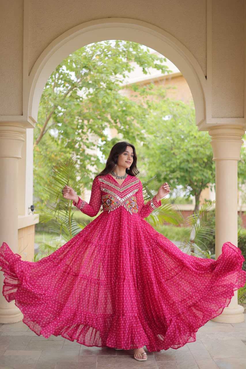 YNF Wholesale Fancy Printed Gowns  | Surat Manufacturer