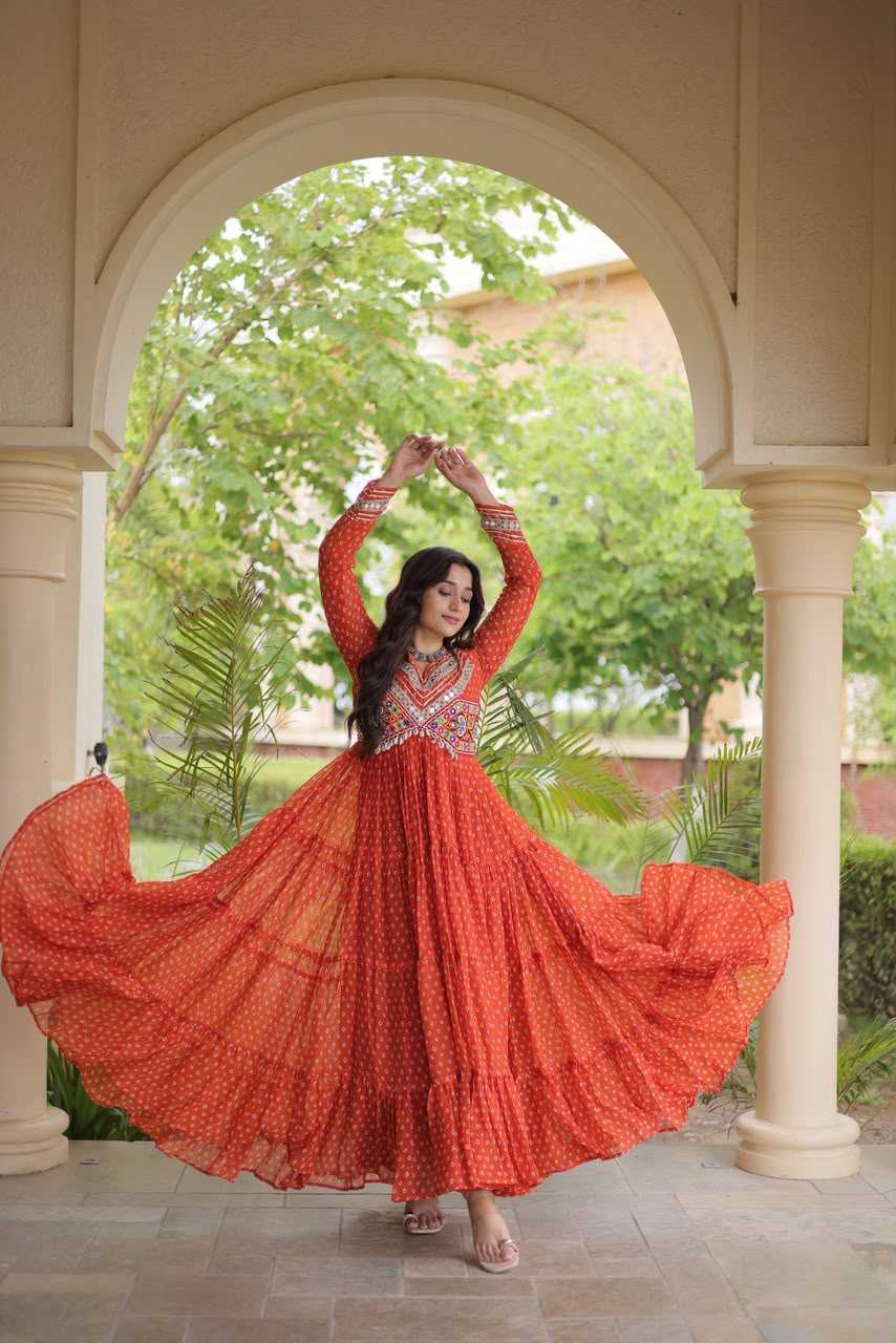 YNF Wholesale Fancy Printed Gowns  | Surat Manufacturer
