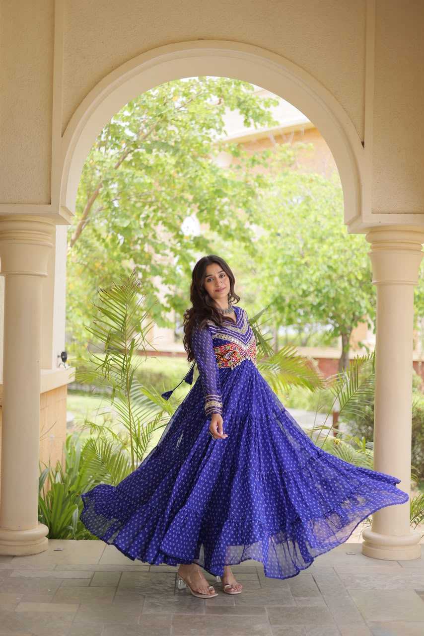 YNF Wholesale Fancy Printed Gowns  | Surat Manufacturer