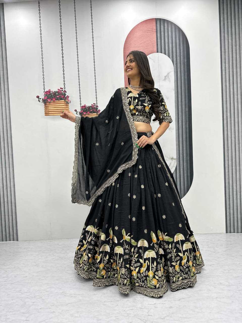 YNF Wholesale Vichitra Silk Silk Lehenga  | Surat Manufacturer