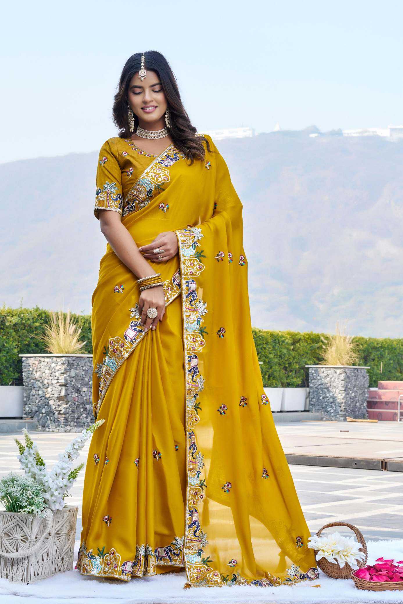 YNF Wholesale Chiffon Sequence Sarees  | Surat Manufacturer