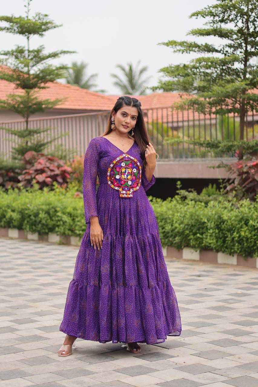 YNF Wholesale Faux Georgette Party Gowns  | Surat Manufacturer