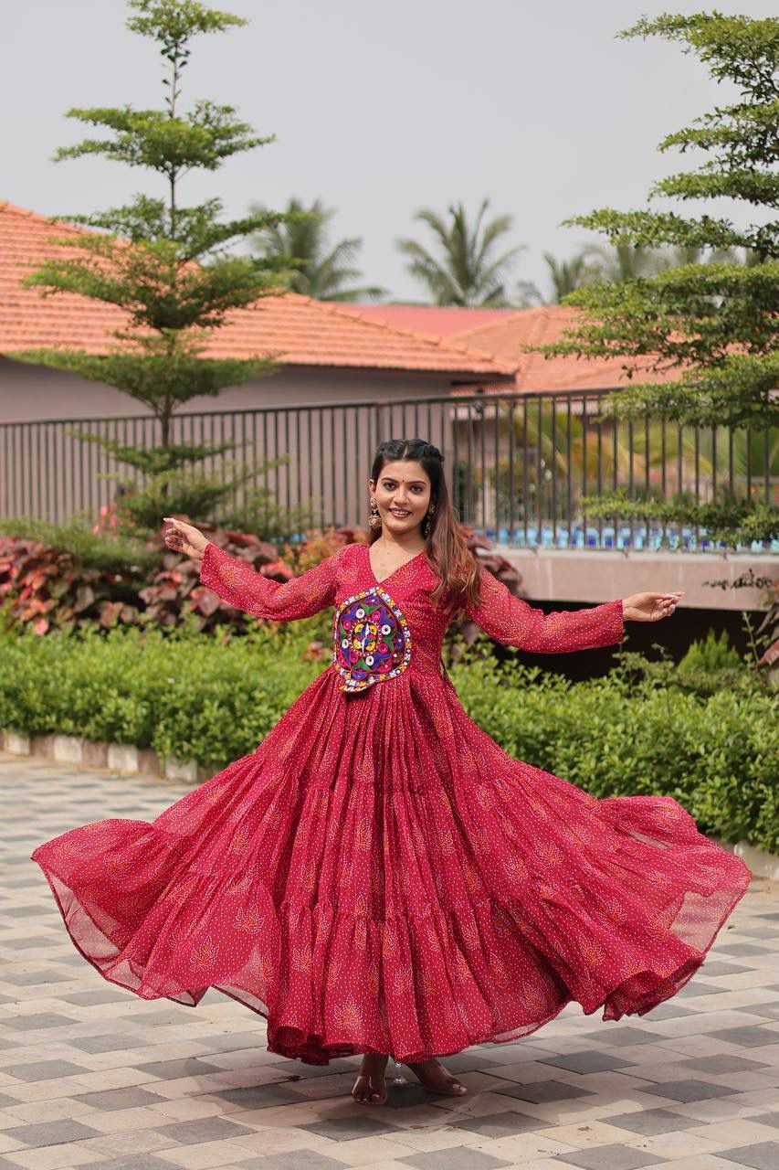 YNF Wholesale Faux Georgette Party Gowns  | Surat Manufacturer
