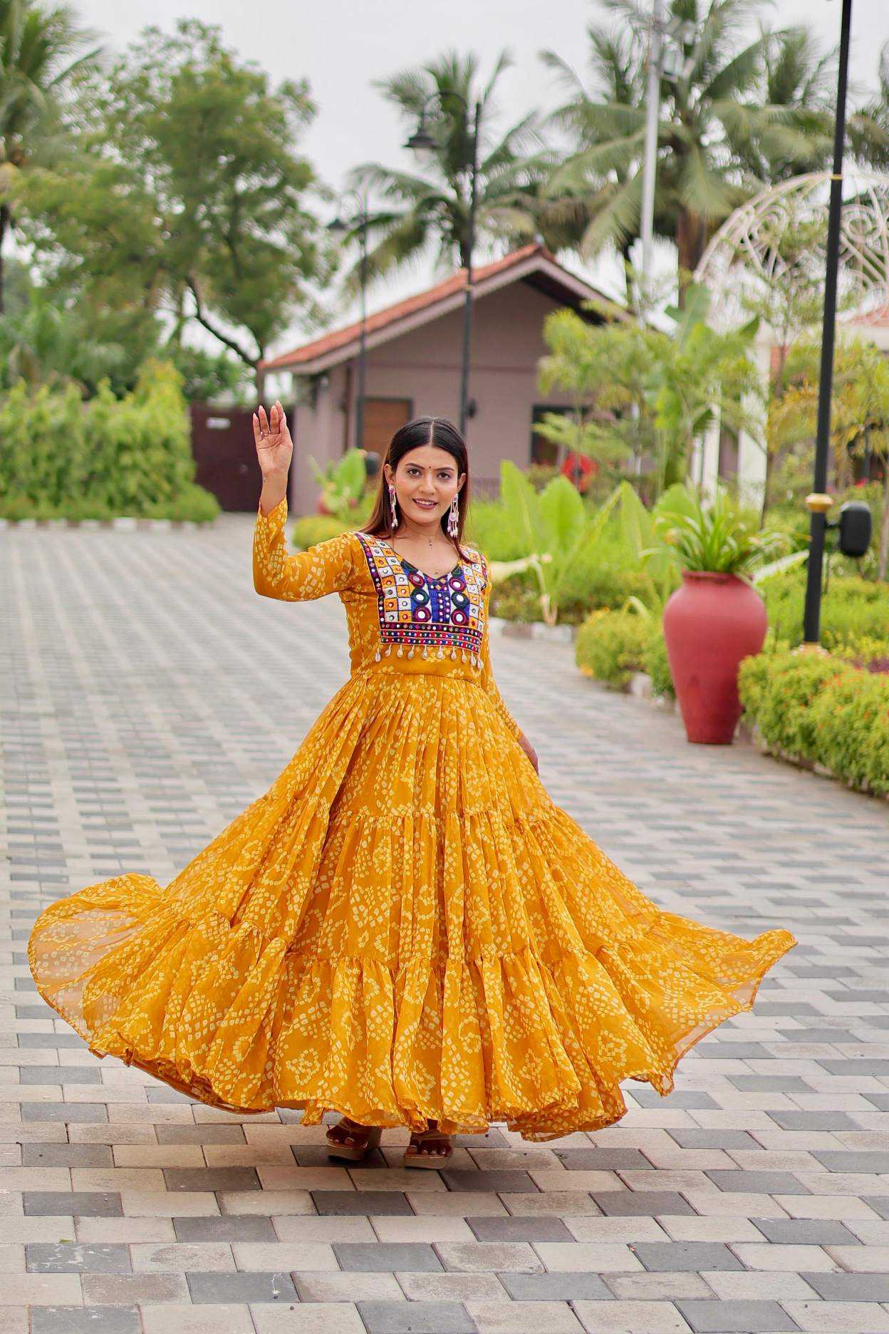 YNF Wholesale Faux Georgette Embroidery Gowns KESH498 122 | Surat Manufacturer