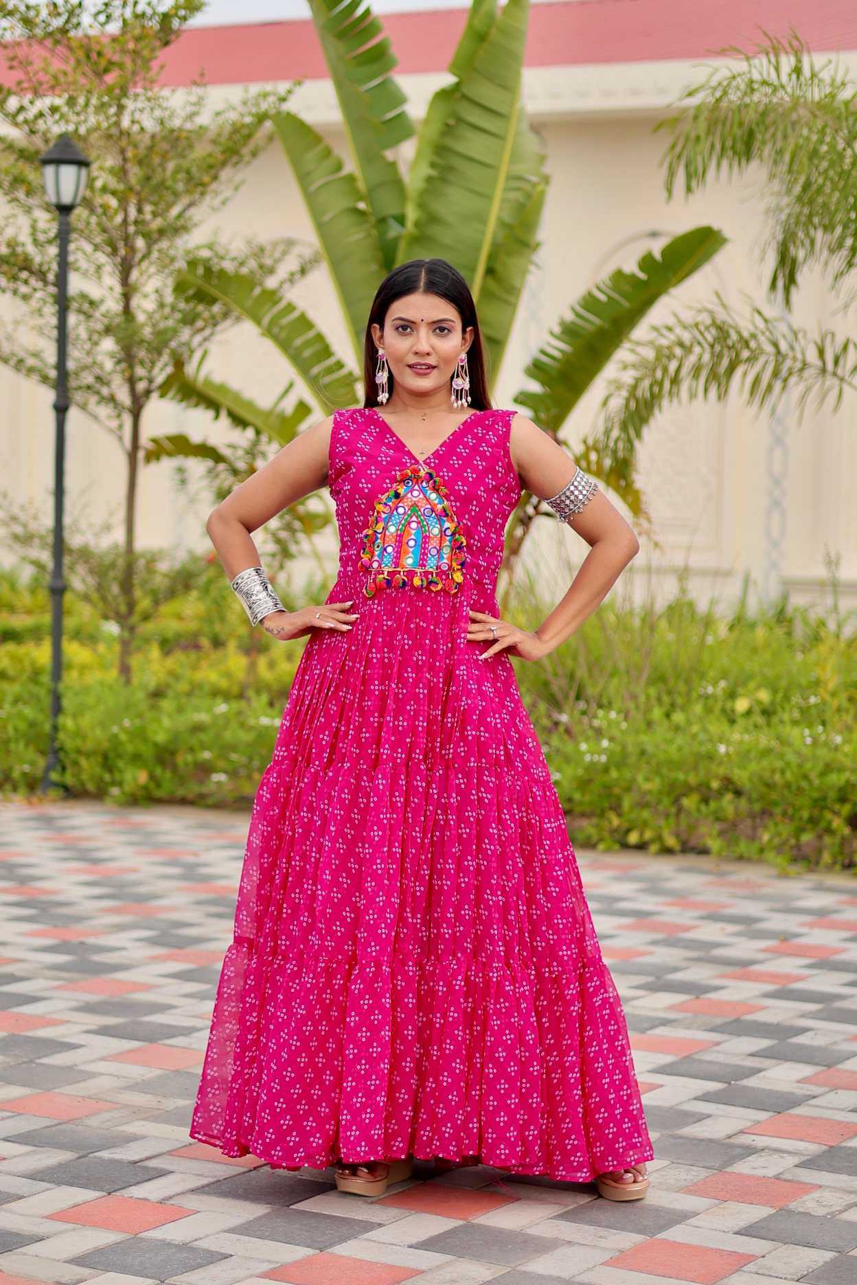 YNF Wholesale Faux Georgette Embroidery Gowns KESH498 128 | Surat Manufacturer