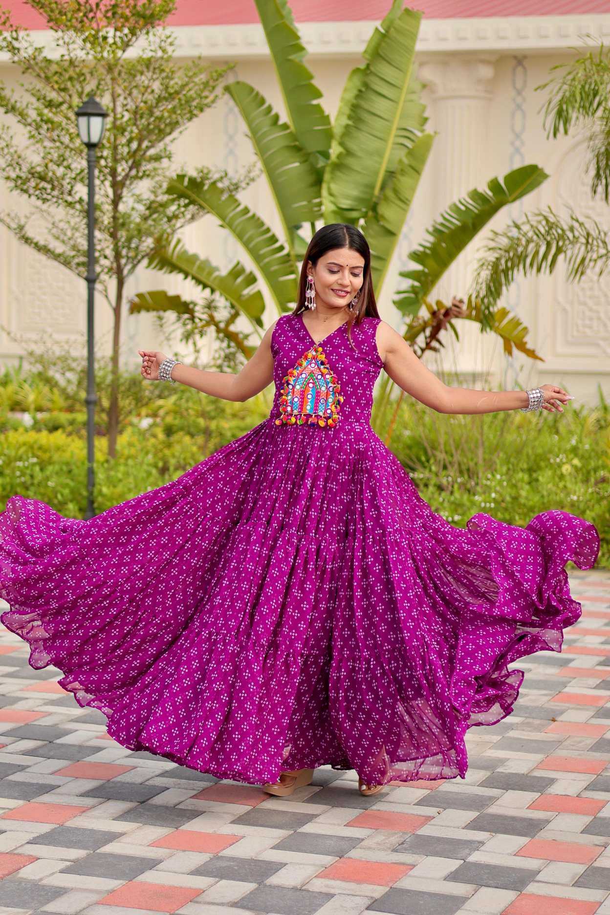 YNF Wholesale Faux Georgette Embroidery Gowns KESH498 128 | Surat Manufacturer