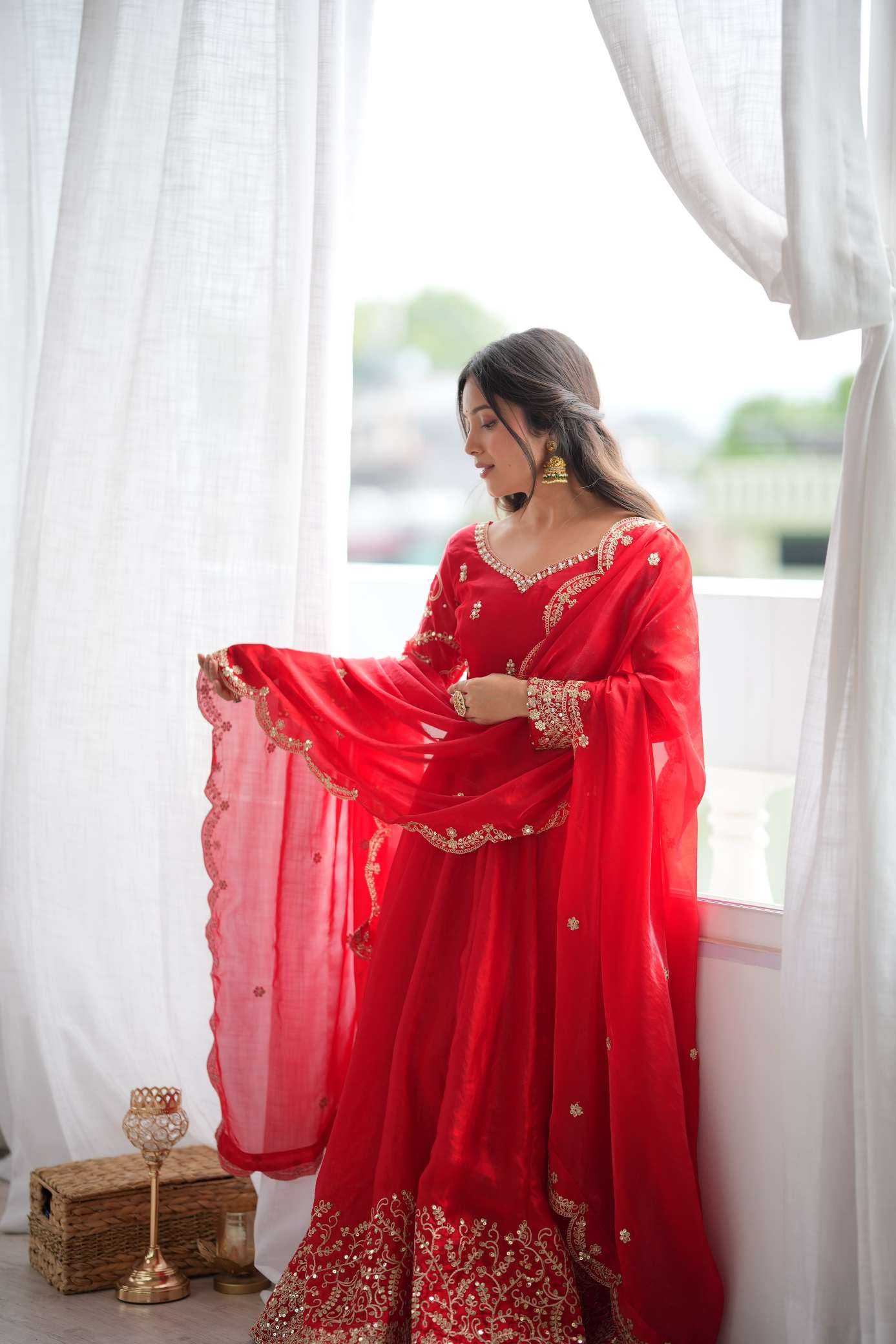 YNF Wholesale Silk Embroidery Gowns KESH499 3185 | Surat Manufacturer