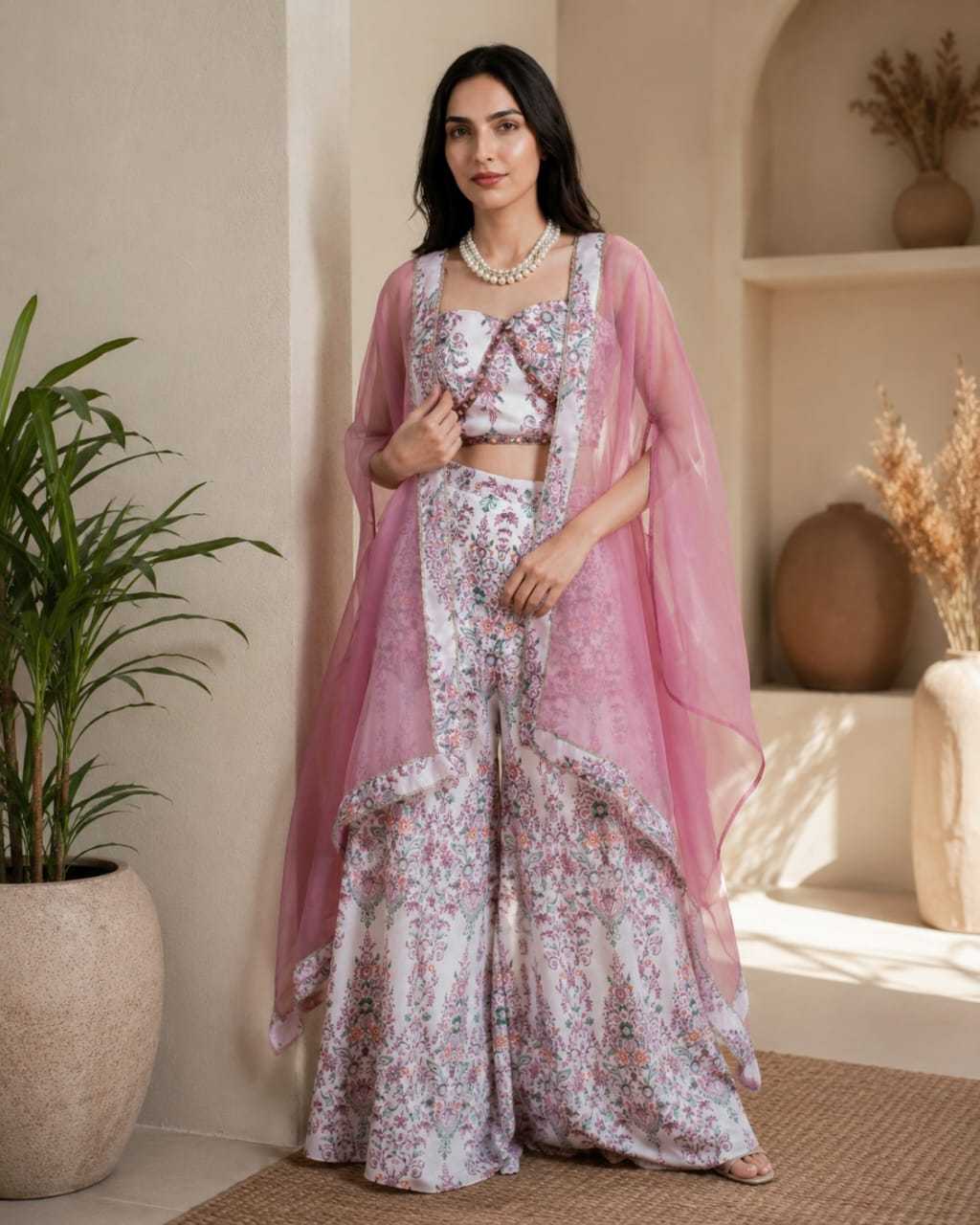 YNF Wholesale Crepe Indo Western Dresses  | Surat Manufacturer