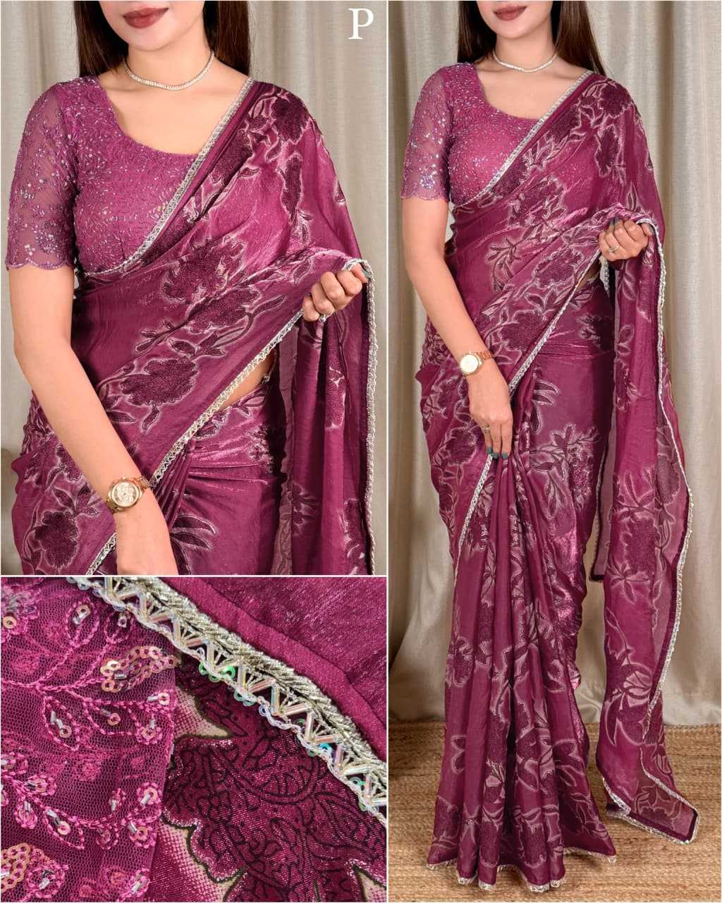 YNF Wholesale Satin Designer Sarees KESH501 Iktara | Surat Manufacturer