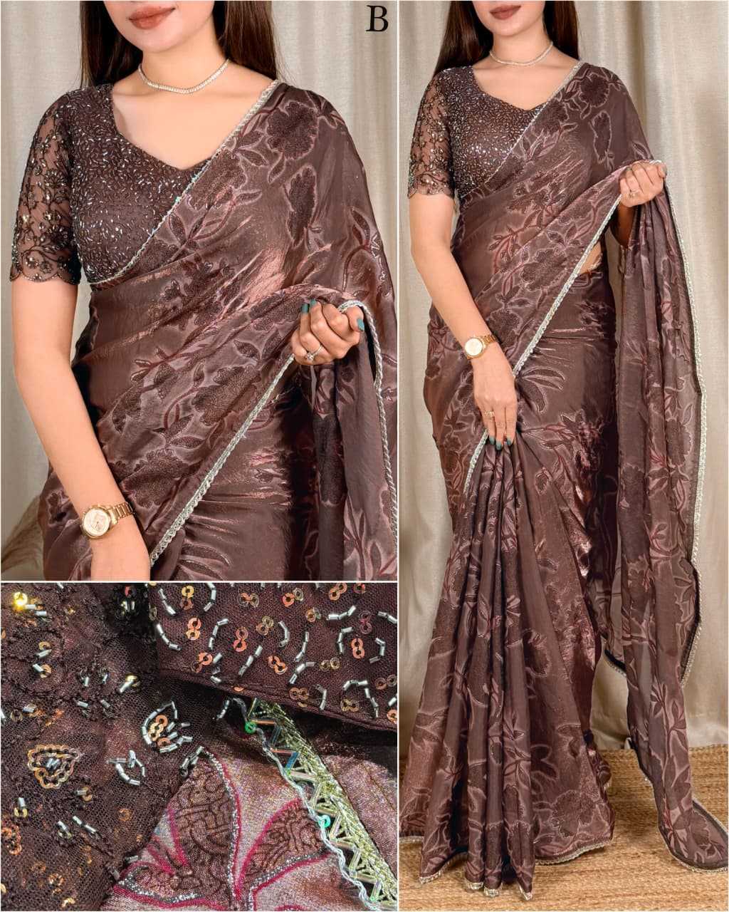 YNF Wholesale Satin Designer Sarees KESH501 Iktara | Surat Manufacturer