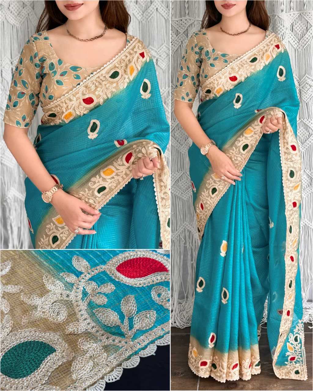 YNF Wholesale Kota Chex Printed Sarees KESH501 Koyal | Surat Manufacturer