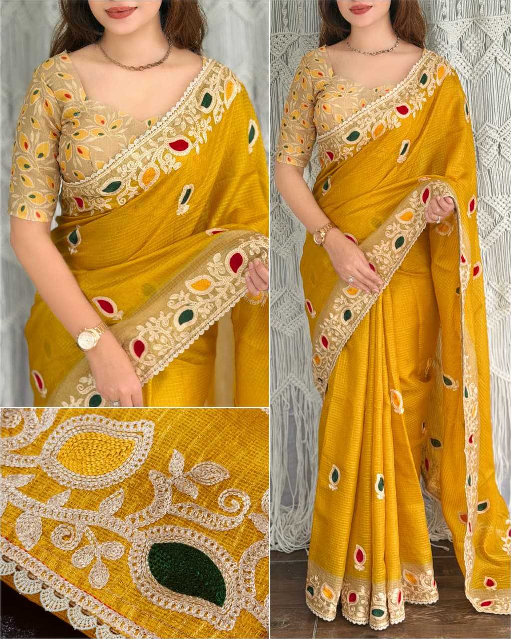 YNF Wholesale Kota Chex Printed Sarees KESH501 Koyal | Surat Manufacturer