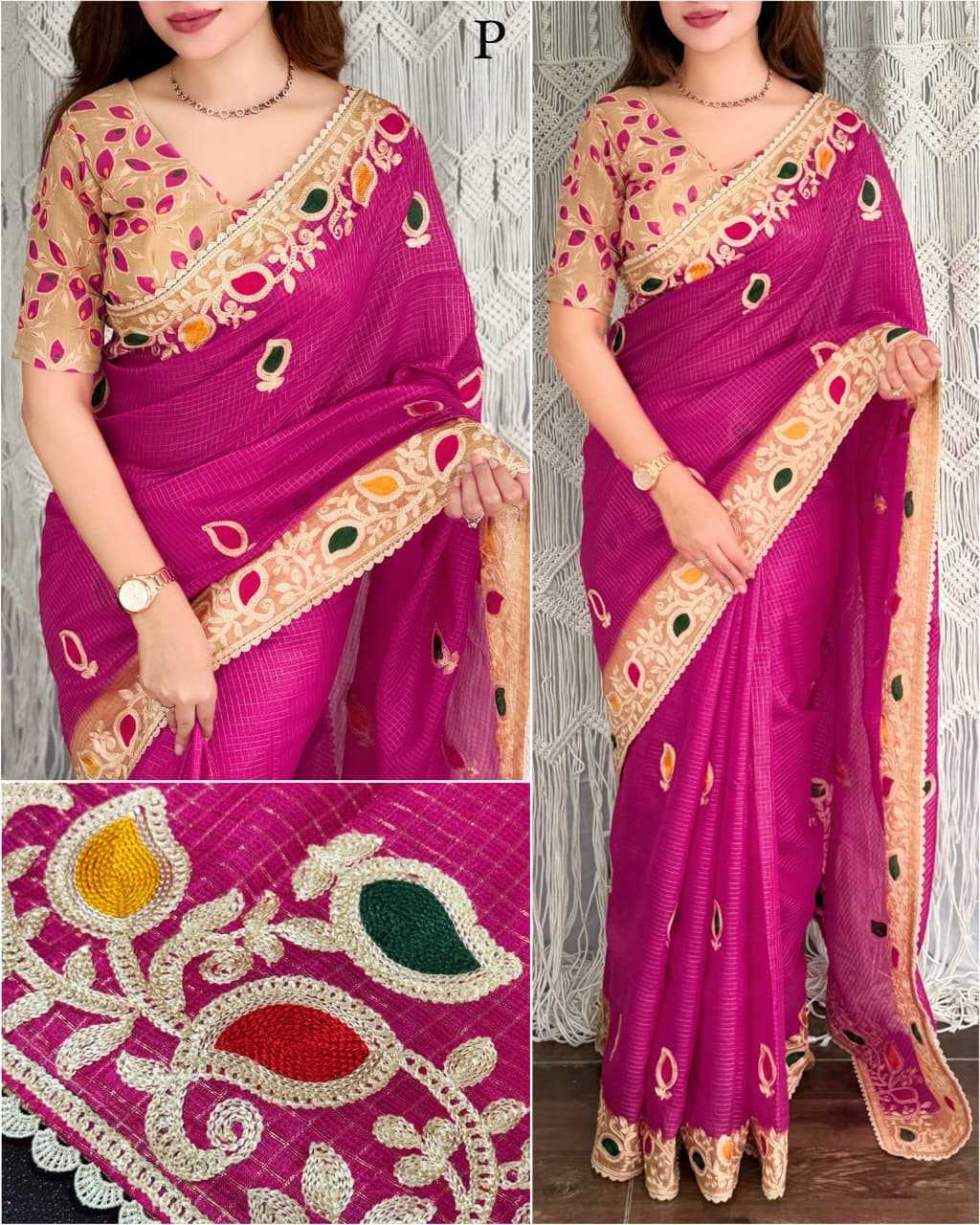 YNF Wholesale Kota Chex Printed Sarees KESH501 Koyal | Surat Manufacturer