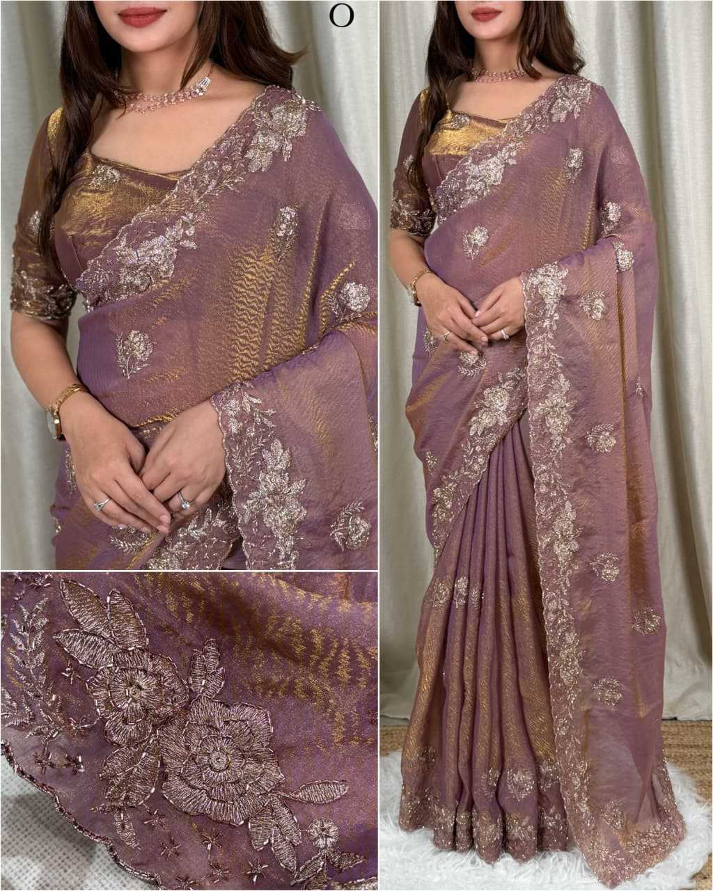 YNF Wholesale Satin Embroidered Sarees KESH501 Ranisha | Surat Manufacturer