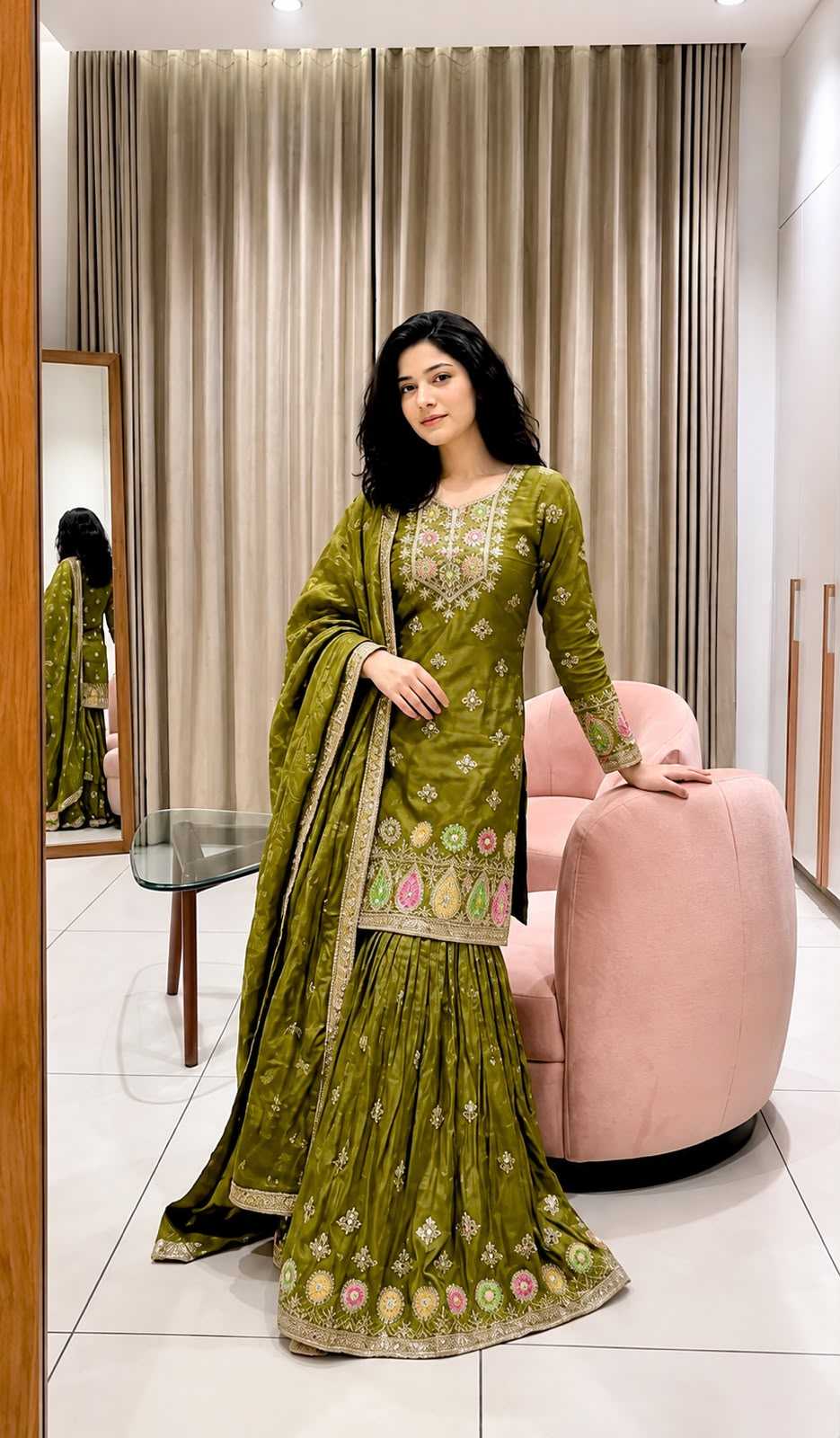 YNF Wholesale Pure Silk Sharara Salwar Suits  | Surat Manufacturer
