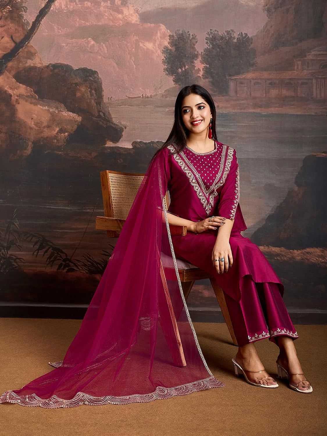 YNF Wholesale Heavy Roman Silk Designer Kurtis  | Surat Manufacturer