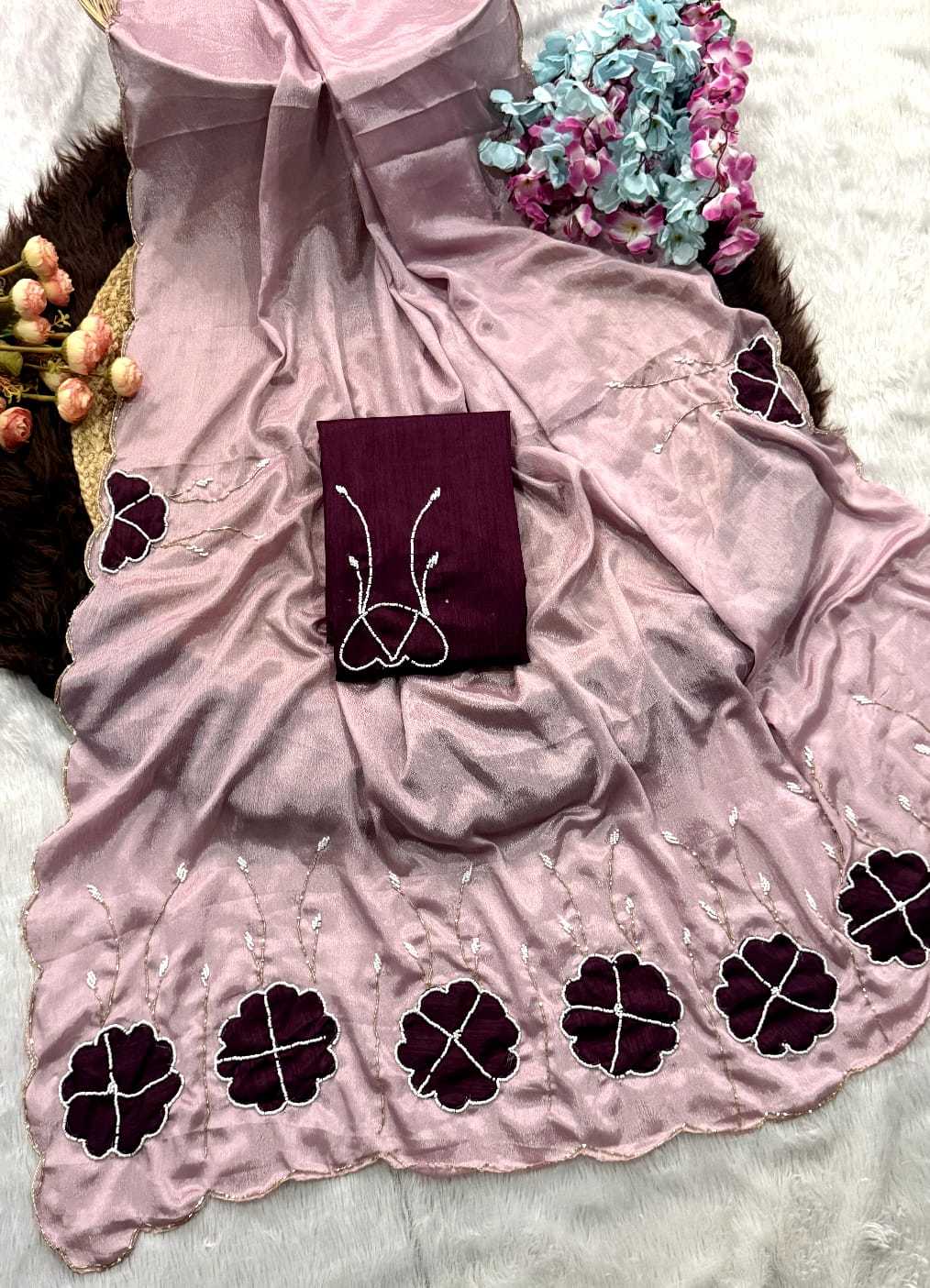 YNF Wholesale Chinon Designer Sarees  | Surat Manufacturer