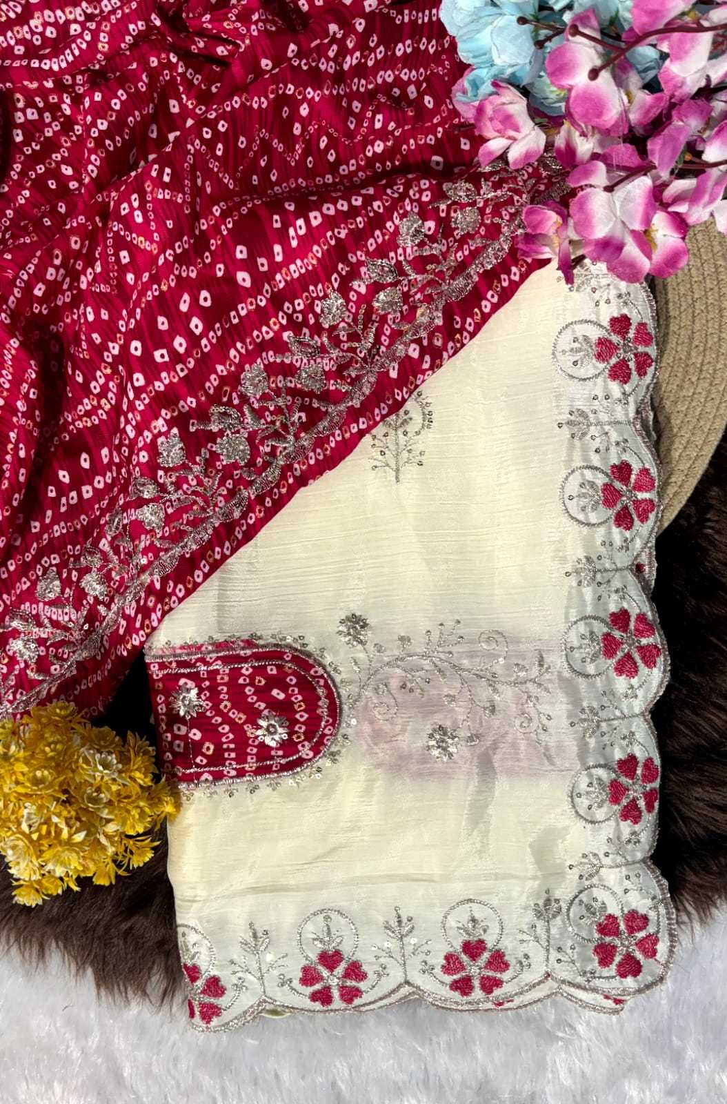 YNF Wholesale Chinon Sequence Sarees  | Surat Manufacturer