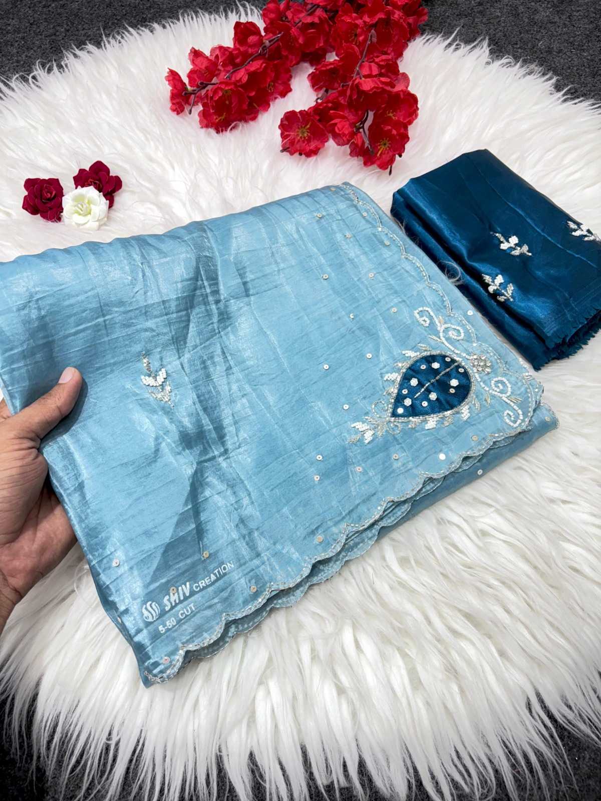 YNF Wholesale Soft Gold Crush Designer Sarees  | Surat Manufacturer