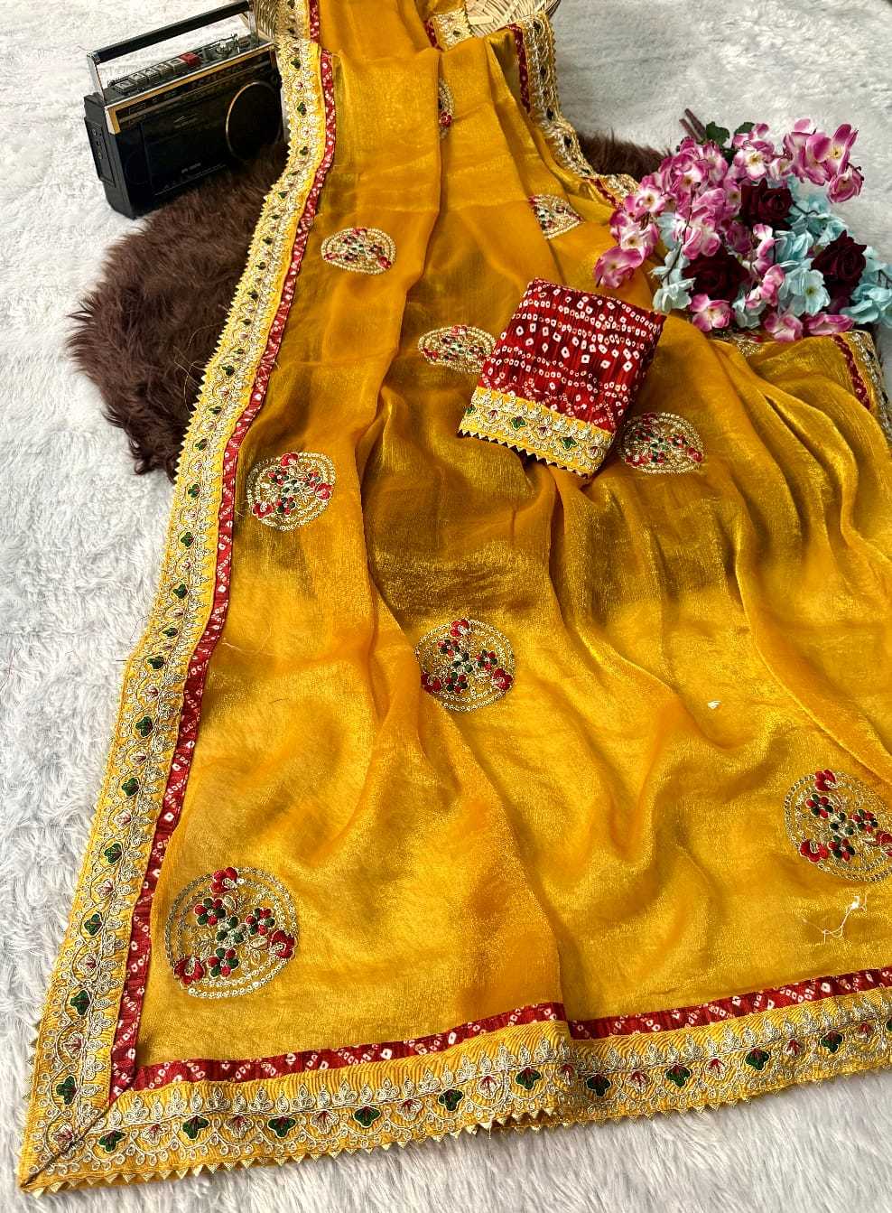 YNF Wholesale Chiffon Sequence Sarees  | Surat Manufacturer
