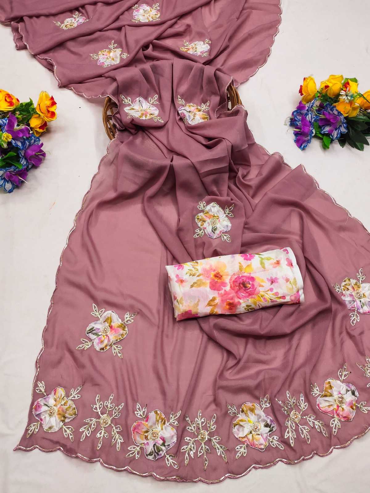 YNF Wholesale Georgette Georgette Sarees  | Surat Manufacturer